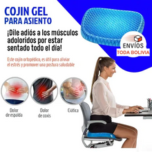 Cargar imagen en el visor de la galería, Asiento Cojín de gel Ortopédico - Flexible y Confortable