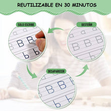 Cargar imagen en el visor de la galería, Cuaderno Mágico (Set de 4 Cuadernos + Lapicero Mágico + 10 Tintas Cambiables)